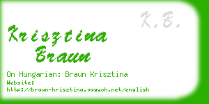 krisztina braun business card